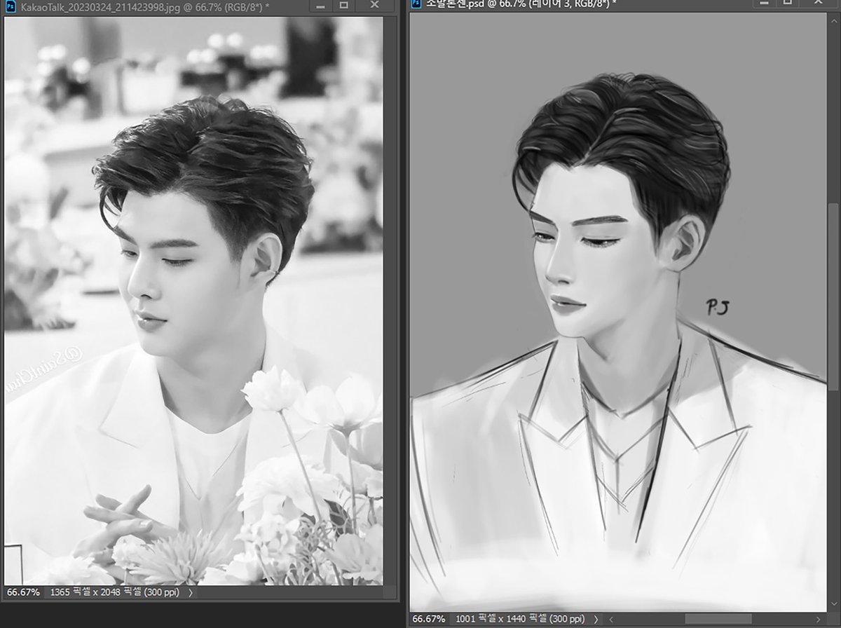 조말론 실사체💐
색상 레이어 올리기전 중간과정 
우연시 ost 무한반복하면서 센이 그리는 주말 이라니 😅 

#Saint_sup #MingEr #fanart