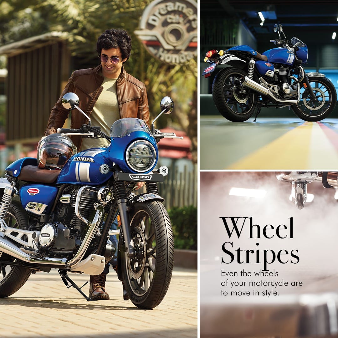 BigwingPatna's tweet image. Introducing #HnessCB350 comfort custom, mindfully designed for all the comfort seekers. Whether you're cruising down the city lanes or taking on new roads, it keeps you at ease in the midst of all outside expenditure. 
  
#MyCBMyWay #HnessCB350 #HondaBigWing #YourHighness