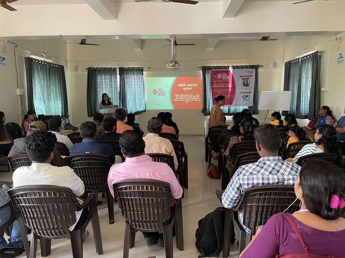 #FactsMatter 
@Fact_Shala has reached the interiors of Maharashtra! January 2023 I conducted a fullhouse  workshop at <a href="/Snehalaya/">Snehalaya</a> - NGO in #Ahmednagar. The major pro tip we all agreed and vowed to "Critically consume information". #FactCheckingDay, #Truthwarriors  <a href="/data_LEADS/">DataLEADS</a>