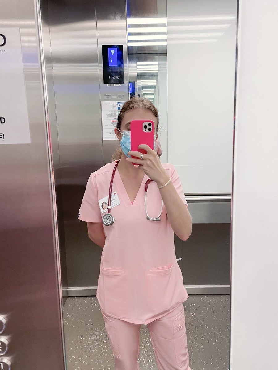 emmab_md's tweet photo. Was referred to as “the little Doctor in pink” the other day, 🥰 pinch me. 

The learning curve has been steep and I am very tired but I’m living a little girl’s dream - and wearing pink while I do it 💕

#WomenInMedicine https://t.co/XIuM4iCnGr