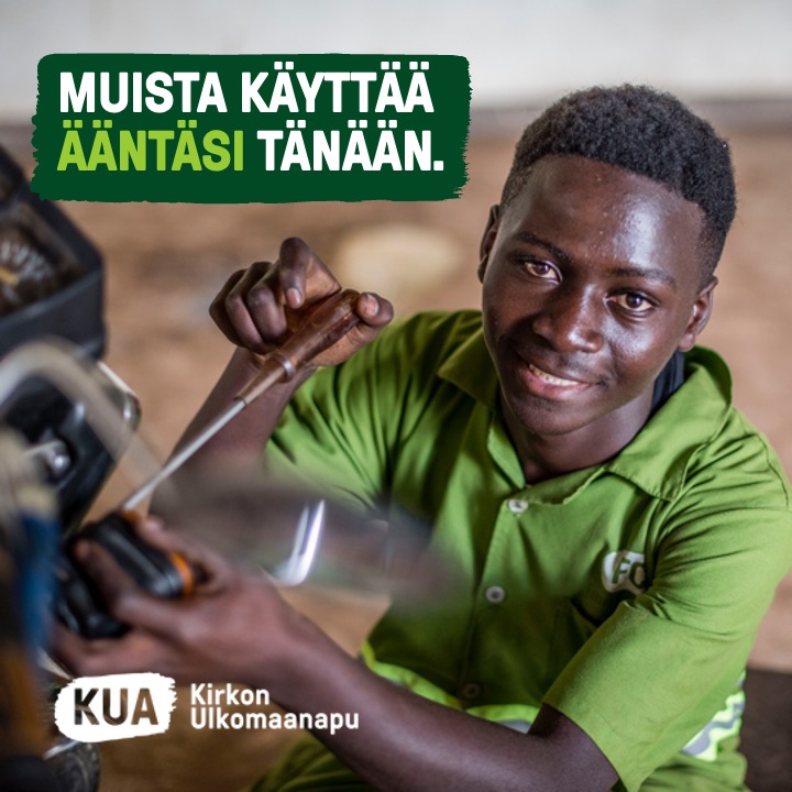Ulkomaanapu's tweet photo. Vain äänestämällä voit vaikuttaa siihen, mihin suuntaan Suomi tästä keväästä eteenpäin kulkee #ihmisoikeudet, #tasaarvon ja #rauhan edistäjänä ja #ilmastonmuutos torjujana.

#vaalit2023 #kehitysyhteistyö #MaailmaTarvitseeSuomea
https://t.co/WIElSFRQnV https://t.co/9Iv3QySyxY