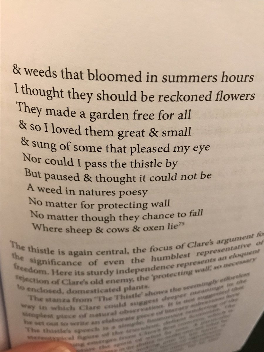 Hey @VikBeeWyld here’s some appropriate #JohnClare for you #nature #poetry #AllMyWildMothers