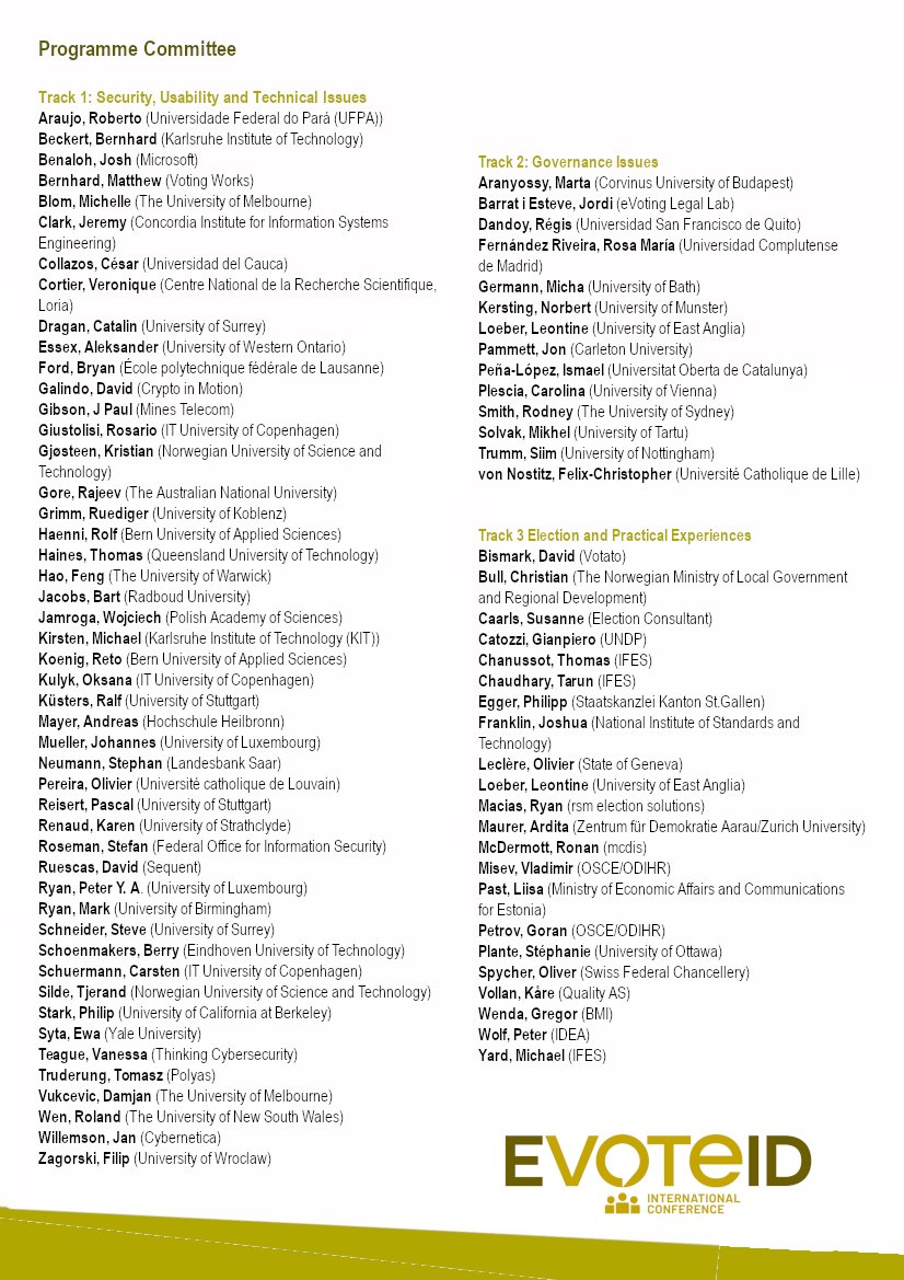 EVoteID's tweet image. Reminder that the deadline for papers for the Technical and Governance Tracks for #EvoteID2023 is only 1,5 months away (May 15)! Don&apos;t miss the date and submit your paper. #evoting #internetvoting #eDemocracy #electoralmanagement #cryptography #cybersecurity #trust