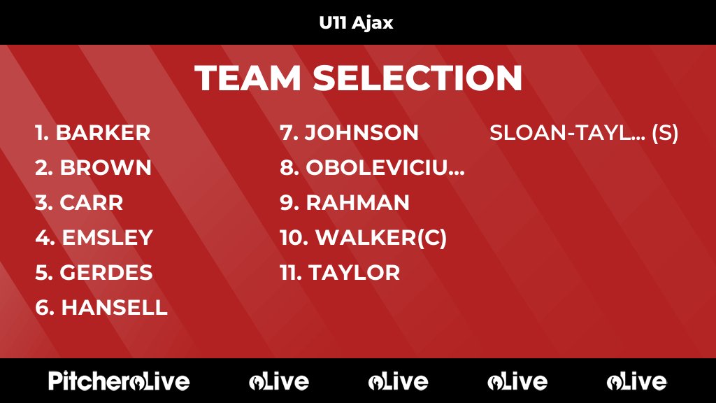 Today's U11 Ajax team selection #Pitchero bingleyfootball.co.uk/teams/159562/m…