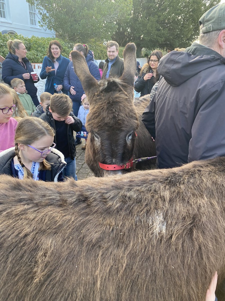 There were actual donkeys @LlandaffCath and lots of children. #PalmSunday2023