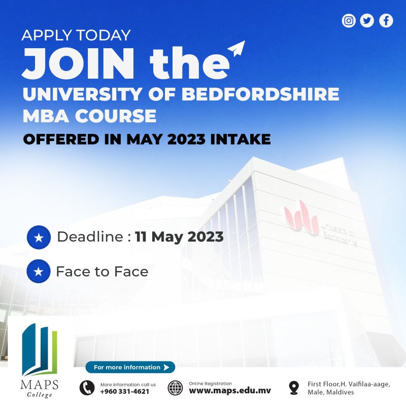 The strength of our MBA program is the faculty, who go out of their way to help students succeed!

Enroll NOW for the University of Bedfordshire MBA course offered in May 2023
. 
#MAPSCollege #MAPSforSuccess #FALIMGroup
.
.