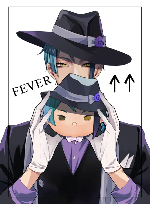 #ツイステファンアートツムFEVERがずっとこう見える目元がキュッ↑↑↑てするのが怖可愛い 