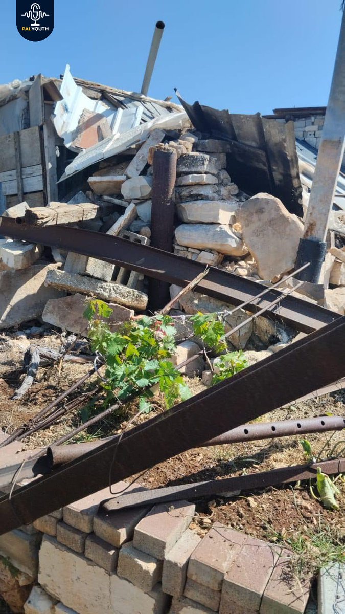PalYouth4News's tweet photo. 🔴In Pictures📷|| israeli settlers destroy 4 agricultural rooms and springs for #Palestinian in the village of #Shufa, southeast of #Tulkarm.
#PalYouth https://t.co/JdI2EnnVWm