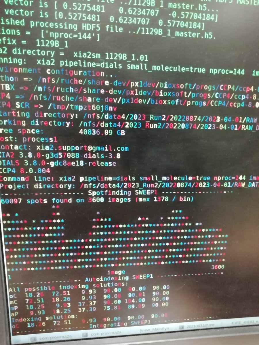 Yesterday, while processing data with XIA2 on PROXIMA 2A,  I came across a this as a cute April Fool's joke. 🤣I would love to see the code! I guess the culprit is Graeham Winter and other authors of XIA2? Nice one!👍