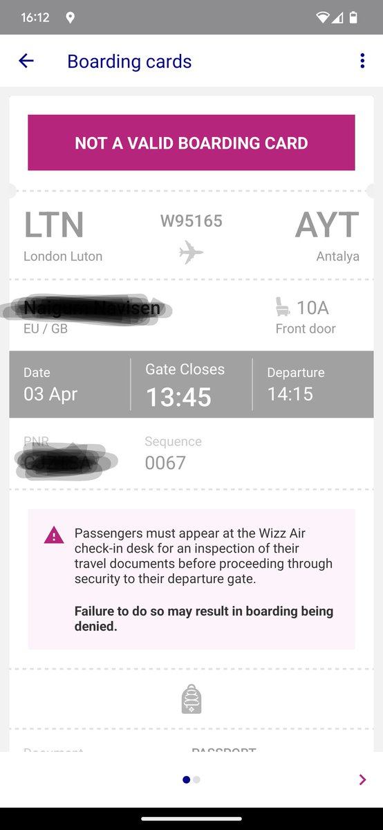 ChrisbarberN's tweet photo. @wizzair Why do I have to go to a check in desk even though I have already checked in online? Doesn't it defeat the purpose? https://t.co/wFgI0sox5P