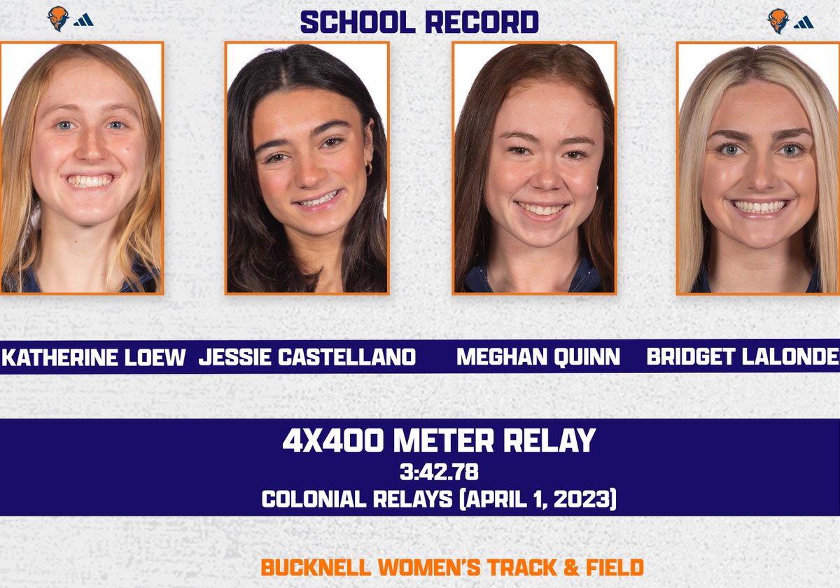 Another school record fell this weekend at the Colonial Relays! 

Teamwork makes the dream work! 

#rayBucknell