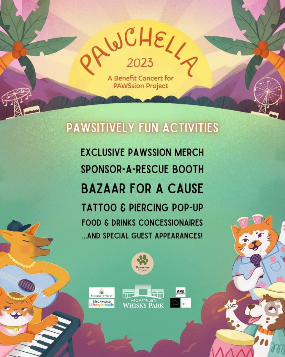 bnbtprod's tweet photo. A day of live music and love for the animal welfare, you definitely won't get bored with the many pawsitively fun activities waiting for you! https://t.co/ihps4YgeXS