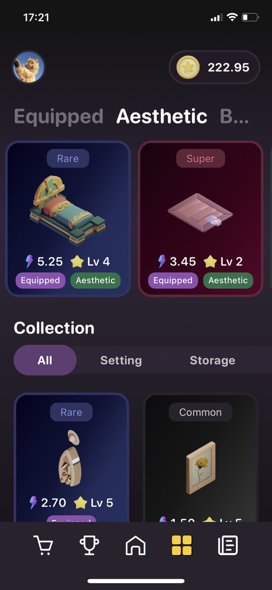 Hello_Everybaby's tweet photo. 🎀This is my #SleepagotchiAesthetic Room🥰 I’m aiming for more #MythItems of @Sleepagotchi app🌷🌷🌷 #S2E #apptest #collectibleitem #testnetiPhone #testnetAndroid #Sleepagotchi #Sleep2Earn #SleepToEarn #p2e #s2eAndroid #SleepAndEarn #testnet #S2EiPhone https://t.co/VuNM5bKkoD