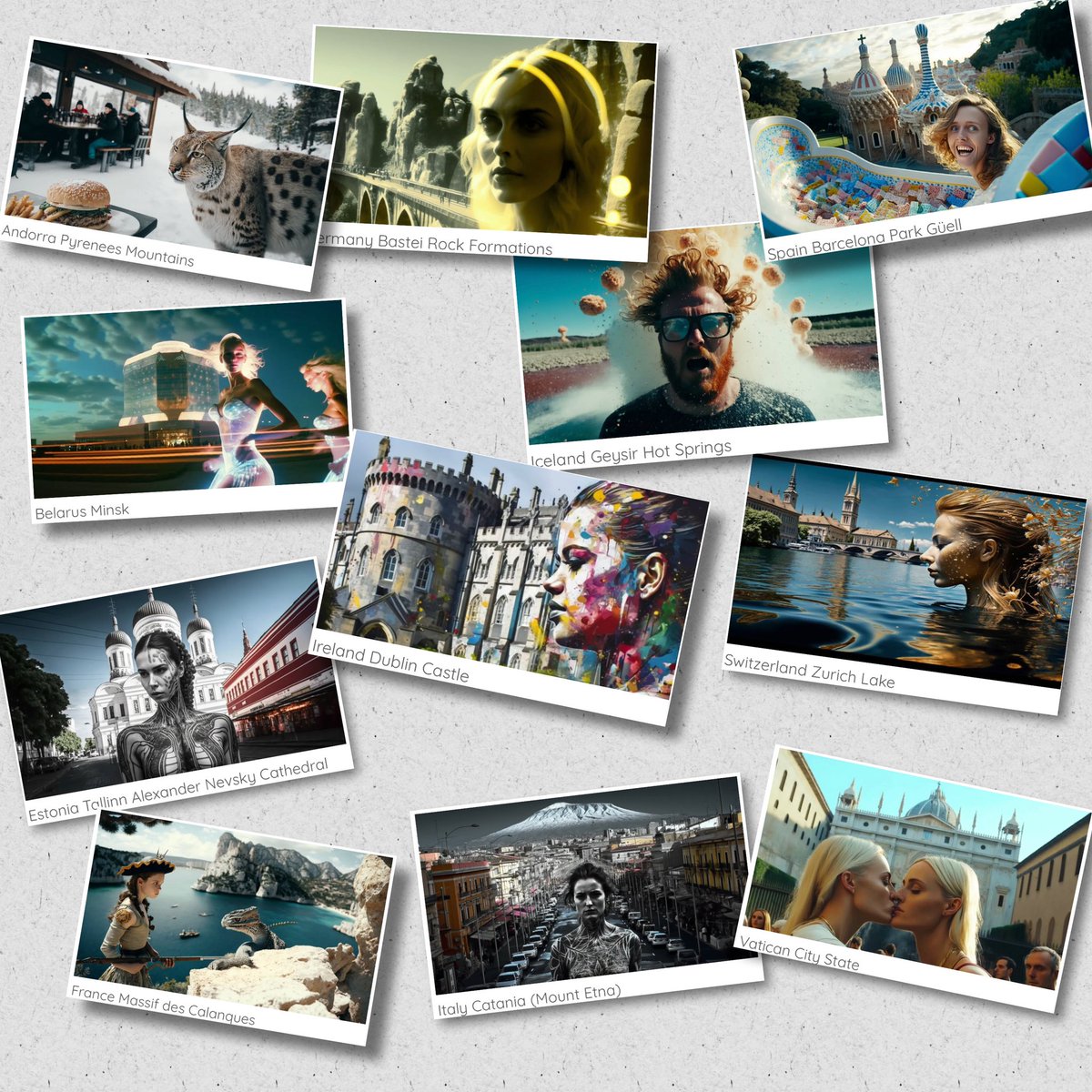 <a href="/FightTeam666/">FightTeam</a> mints on OpenSea at 1pm EST today. Attaching some pieces I’m interested in. AI art of European travel themed pieces for .025 ETH. Only 181 pieces so don’t miss out! #Europe #Travel #NFT #EuropeNFT