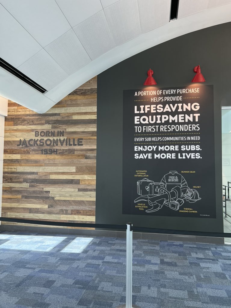 DonMFox's tweet image. My favorite part of the new @FirehouseSubs location at Jax Airport, C Terminal, is the community focus!