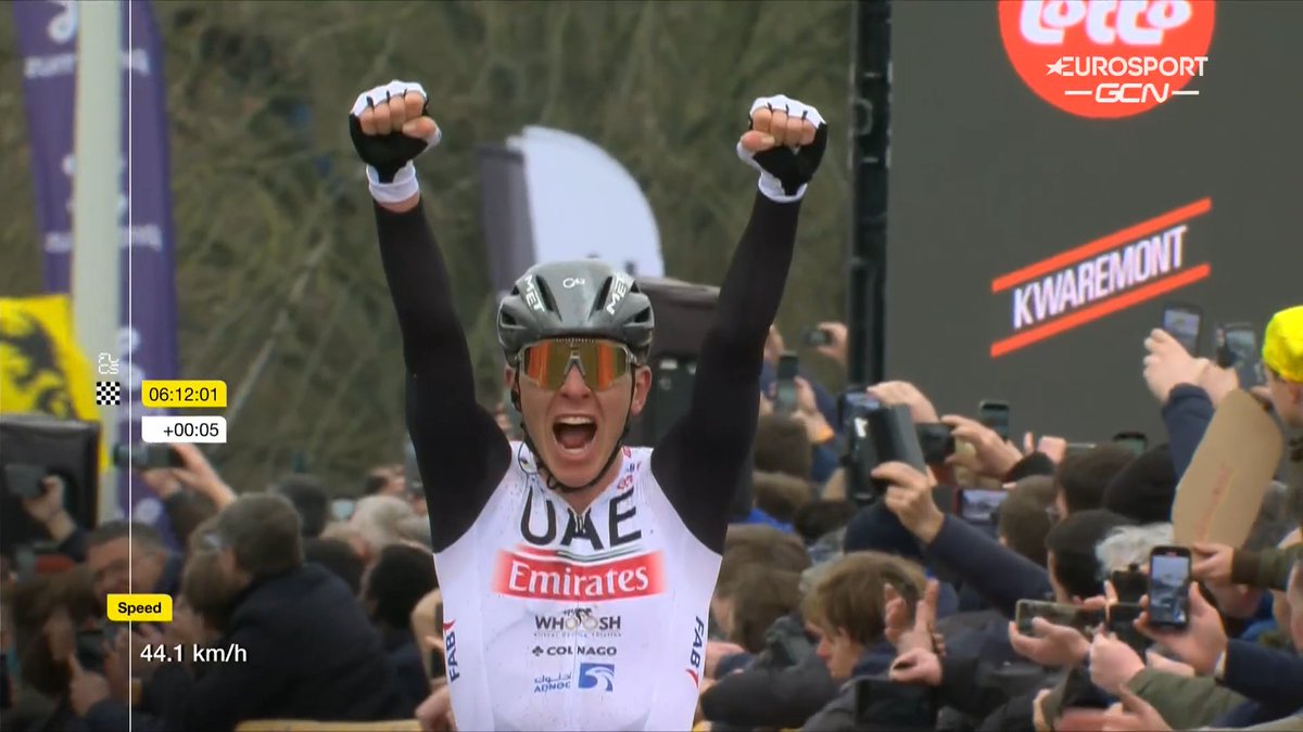 TADEJ POGAČAR WINS TOUR OF FLANDERS 💥🙌

Three Monuments down, two to go - he's still only 24

#RVV2023