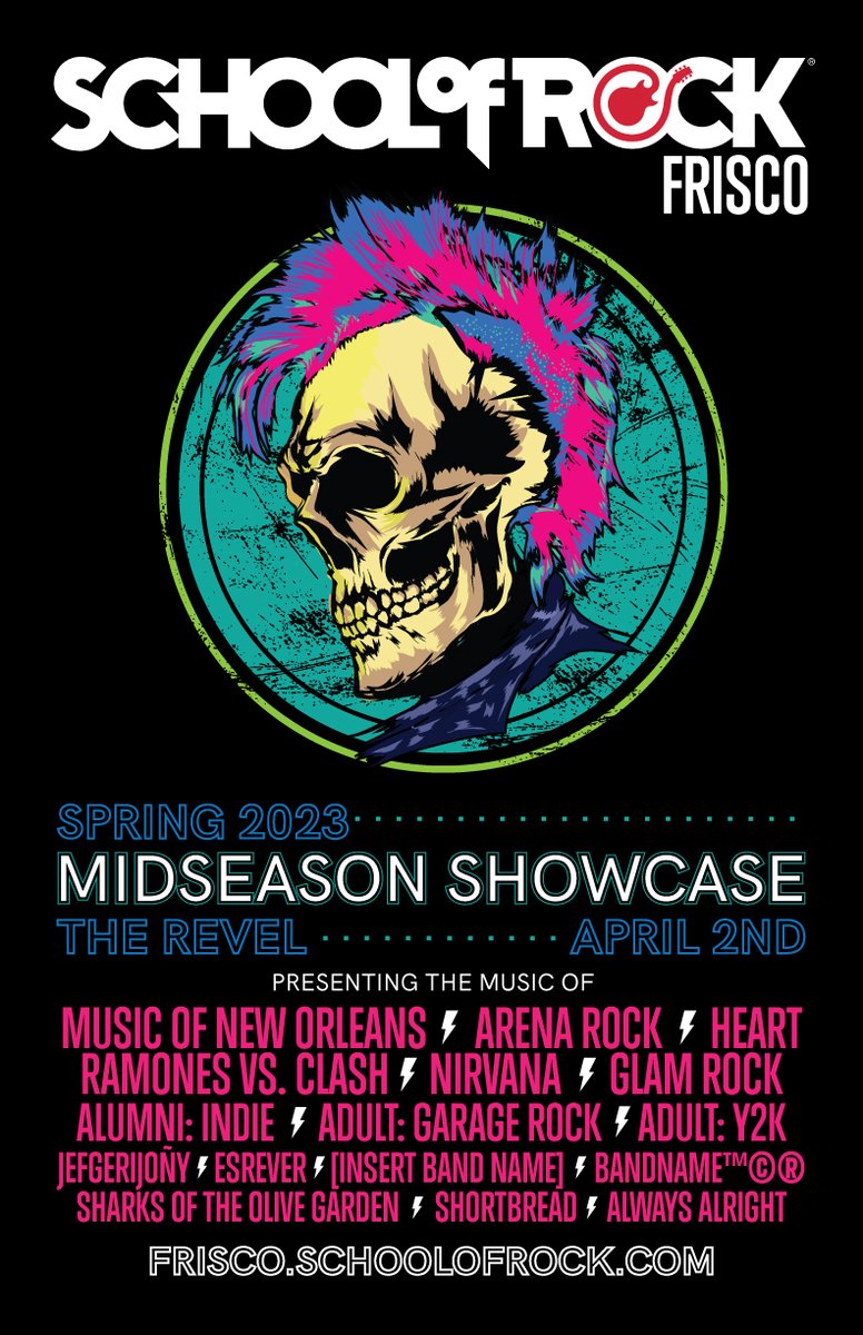 FriscoSoR's tweet photo. Today is the day! All of our Rock 101, Performance, and Adult bands will be performing @RevelPatioGrill. Performances begin at 11:00 am and last until about 7:30 pm. Hope to see you there! Schedule: https://t.co/8tn1vwIuLx https://t.co/jI3FaWClb1