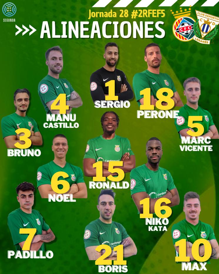 CERDANYOLAFC's tweet photo. 🟢 Tenim els 11 verds escollits per Oliver Ballabriga.

⚽ @CERDANYOLAFC 🆚  @CanteraPepinera

🟢 Tenemos los 11 verdes escogidos por Oliver Ballabriga.

💚#somhiverds #futcat https://t.co/55xzwMeWjP