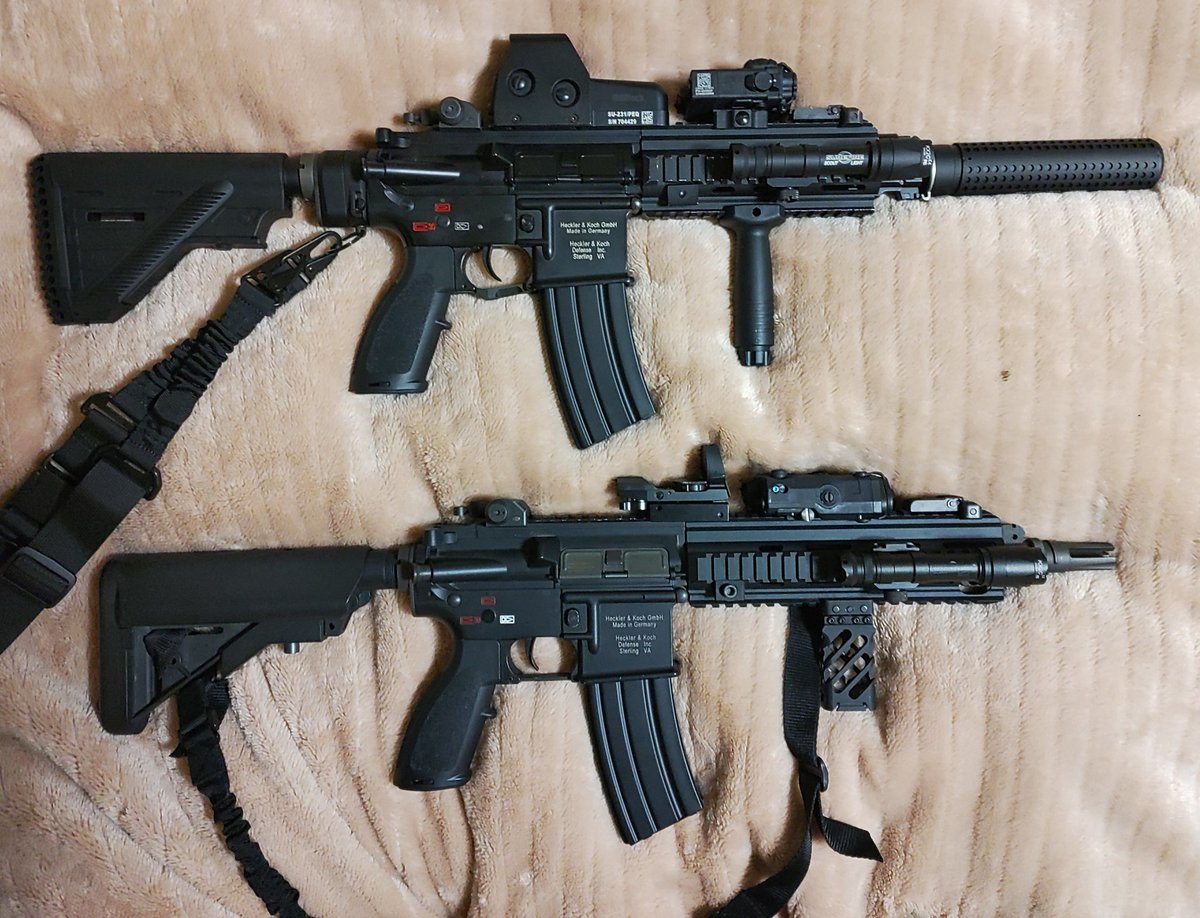 VhHiro's tweet photo. HK416Cが修理から戻って来たので416Dと一緒に📷 https://t.co/Y3t14Y1fSx