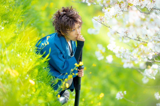 ［cosplay｜銀魂｜攘夷｜坂本辰馬］🌸速報用データ🌸　.　　桜色の空に　ふるさとを想う.　　　　　　　　　　　　　　