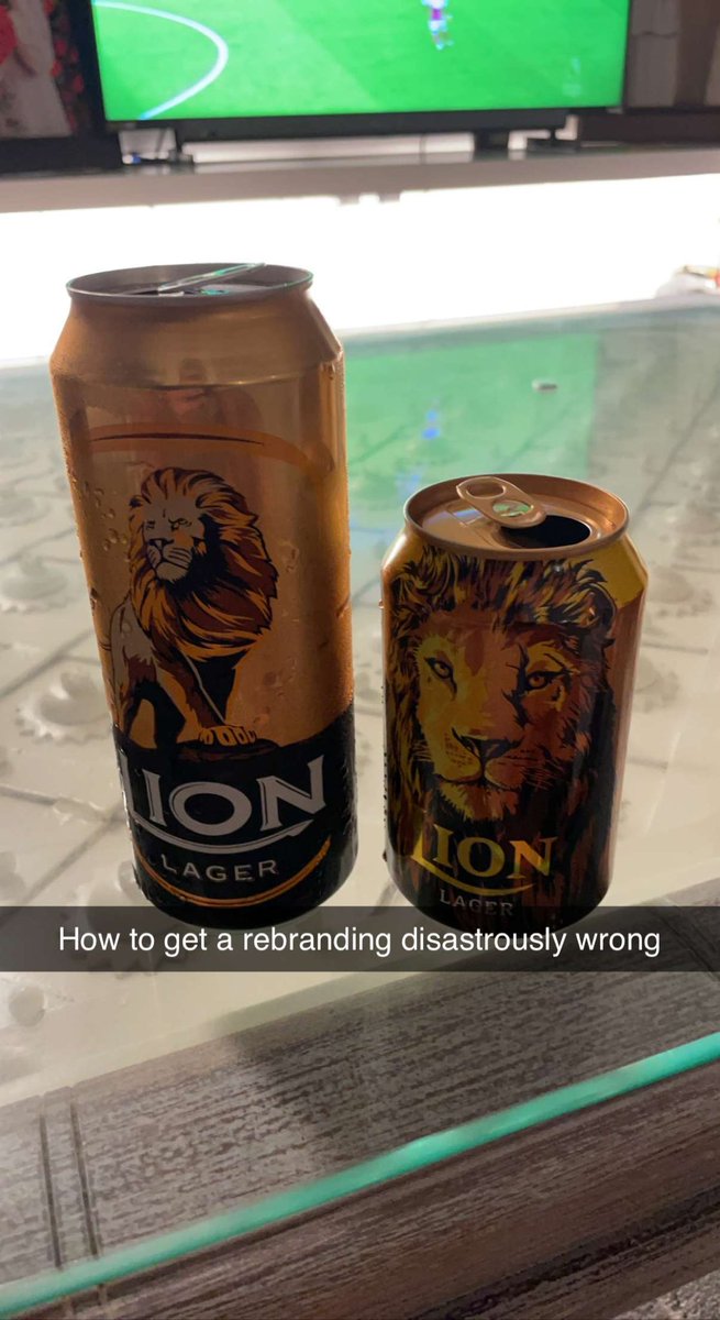 pentimento_117's tweet photo. Oh Lion beer what on earth have you done? https://t.co/yYYu2VLNy8
