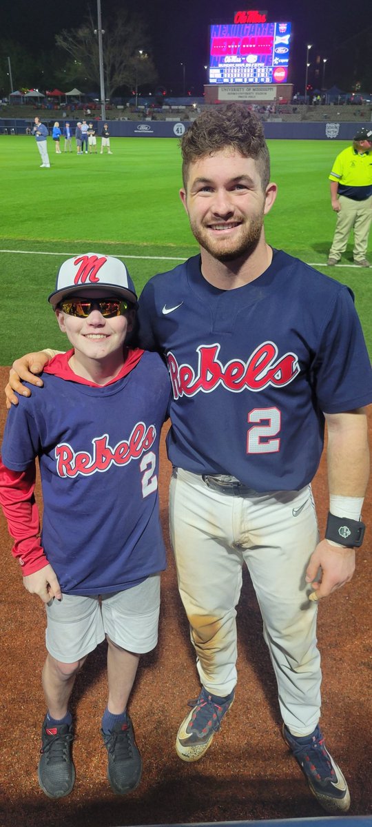 DubCoNationals's tweet photo. Trevor and I visited Swayze Field to watch  @Calvin_Harris33 and @OleMissBSB
Go Rebs https://t.co/wDGnKcgL5J