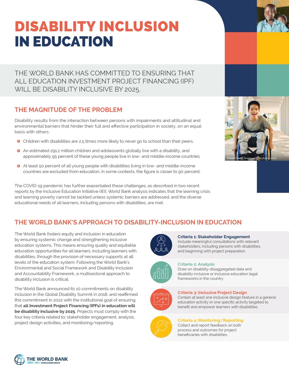 Today, on #WorldAutismAwarenessDay, we want to reiterate the importance of fostering equity &amp; inclusion in education by ensuring systemic change &amp; strengthening inclusive #education systems!

🔽Download our flyer:
wrld.bg/Lin150LsLtL

<a href="/HAlasuutari/">Hanna Alasuutari</a> <a href="/JaimeSaavedra22/">Jaime Saavedra</a> <a href="/McNhlapo/">Charlotte McClain-Nhlapo</a>