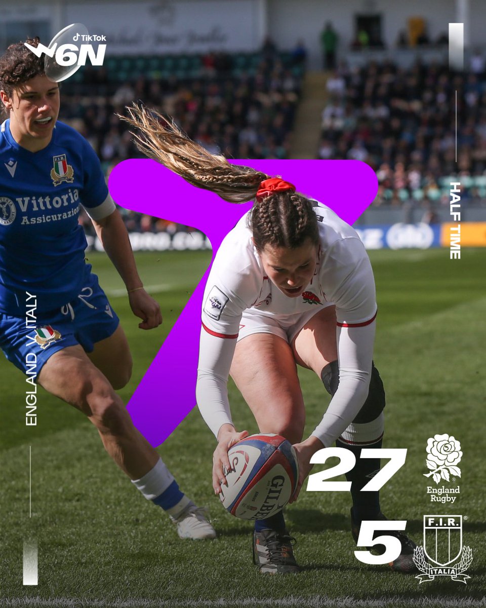 England on top at the break. 

#ENGITA #TikTokW6N #OurCharge