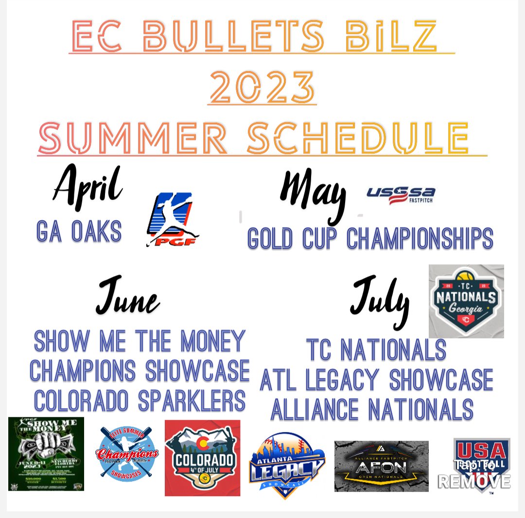 EC05Bilz's tweet photo. 2023 Season is about to be in FULL Swing!

9 Seniors - All Signed 🖋️
6 Juniors - 3 Verbal 📢
1 Sophomore 

4 Uncommitted
STACKED roster

#earnit
@COSparkFire
@triplecrownspts 
@PGFnetwork
@legacyshowcase1 
@flpgfmedia 
@CFPAShowcases 
@USSSAFastpitch 
@thealliancefp 
@Los_Stuff https://t.co/zEbPoAVucd