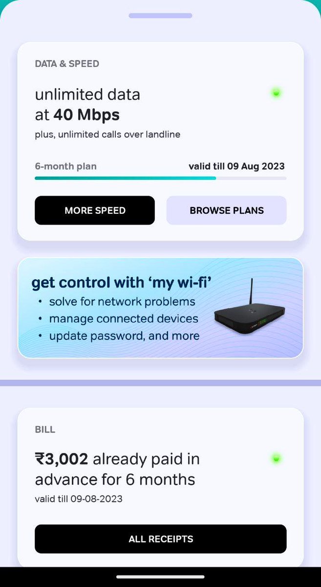theandroidrush's tweet photo. UPDATE: Great news! My Airtel broadband expiry date issue has been resolved. I called the Airtel customer care, and within minutes they manually fixed the glitch and updated my validity. One small feedback: please add an option in the Airtel app to display customer care numbers. https://t.co/b74JX0cl62