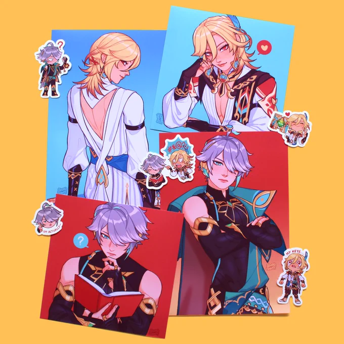 Shop update is now live  There's new acrylic charms, photocards, prints, stickers and some restocks of previous designs!! Hope you like the new items and thank you so much for checking them out  link will be in the thread! 