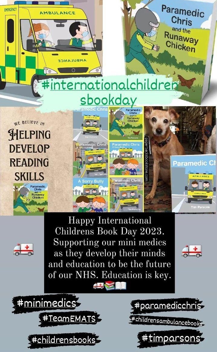 EMATS999's tweet photo. #InternationalChildrensBookDay 
Happy International Children's Book Day 2023. Supporting our mini medics as they develop their minds and education to be the future of our NHS. Education is key!!
📚🚑
#TeamEMATS
#childrensparamedicbooks
#ambulancebooks
#education
#FutureofourNHS https://t.co/ufvcBCeKbL