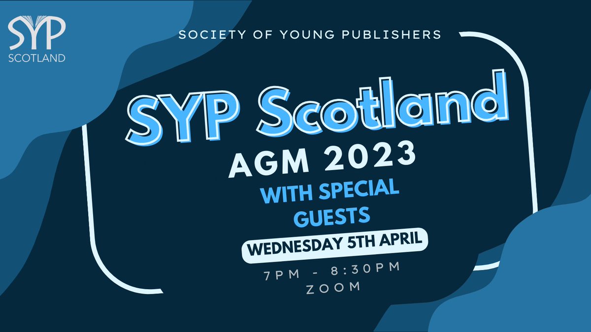 SYPScotland's tweet photo. Come along to our AGM this Wednesday 5th at 7pm! We will be discussing the last year at SYP Scotland and saying farewell to our outgoing committee, before welcoming our new co-chairs and committee. PLUS we have three special guests.
Sign up free here:
https://t.co/QlUxtqBs8R https://t.co/K1y698nWgb