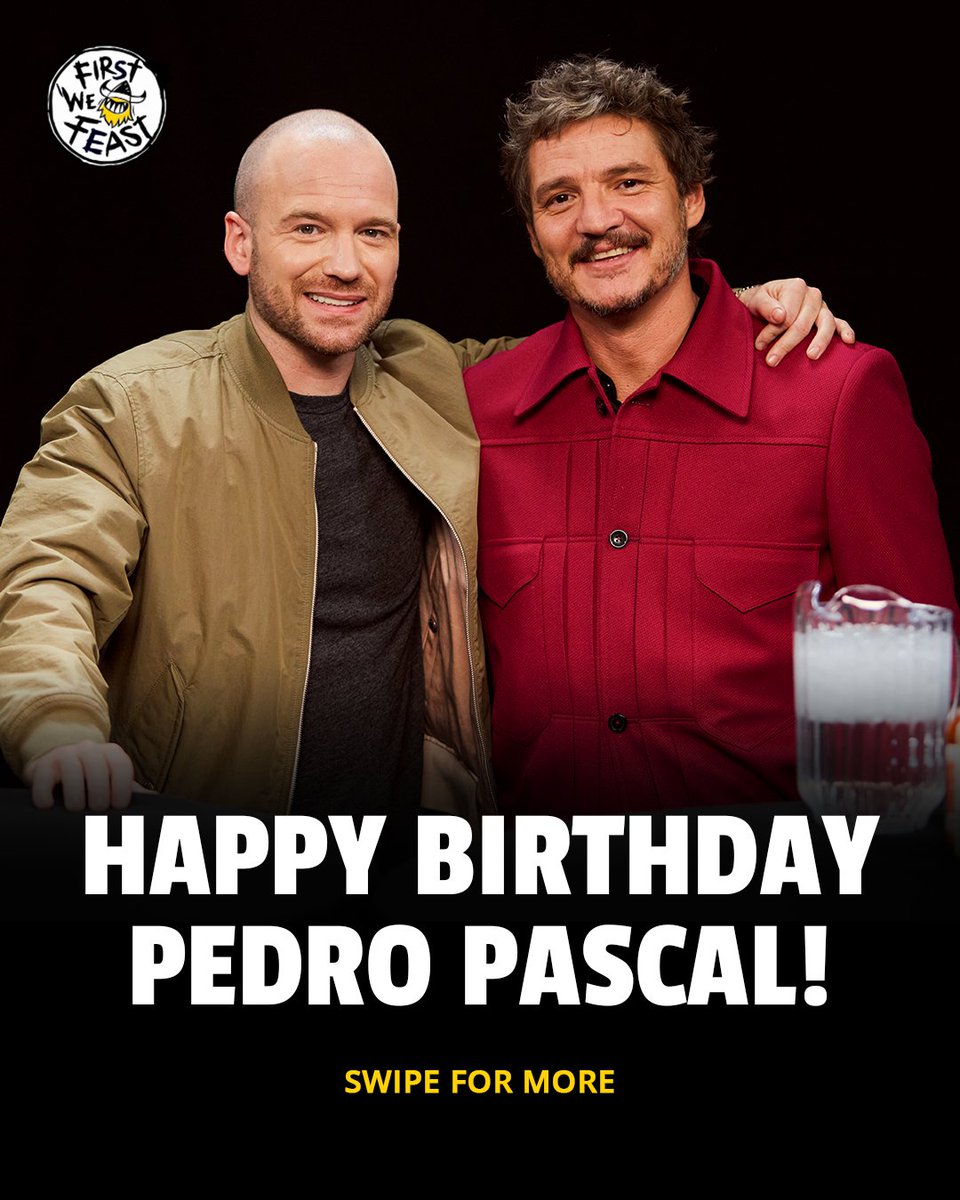 firstwefeast's tweet image. Wishing a very special happy birthday to #PedroPascal🎈❤️