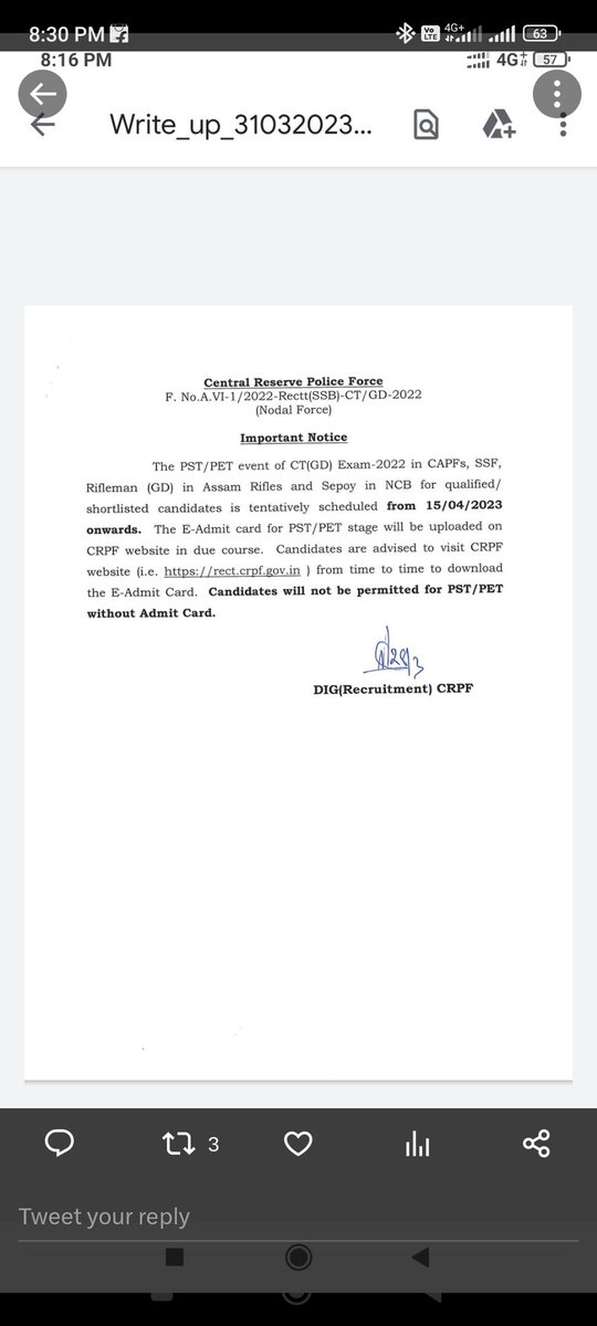 KamaljeetVISH13's tweet photo. How can be possible in 8-10 day please sir release the result @exampuroficial @adda247live @ssc_official__ @crpfindia #sscgdresult https://t.co/o9GsH3kNqO