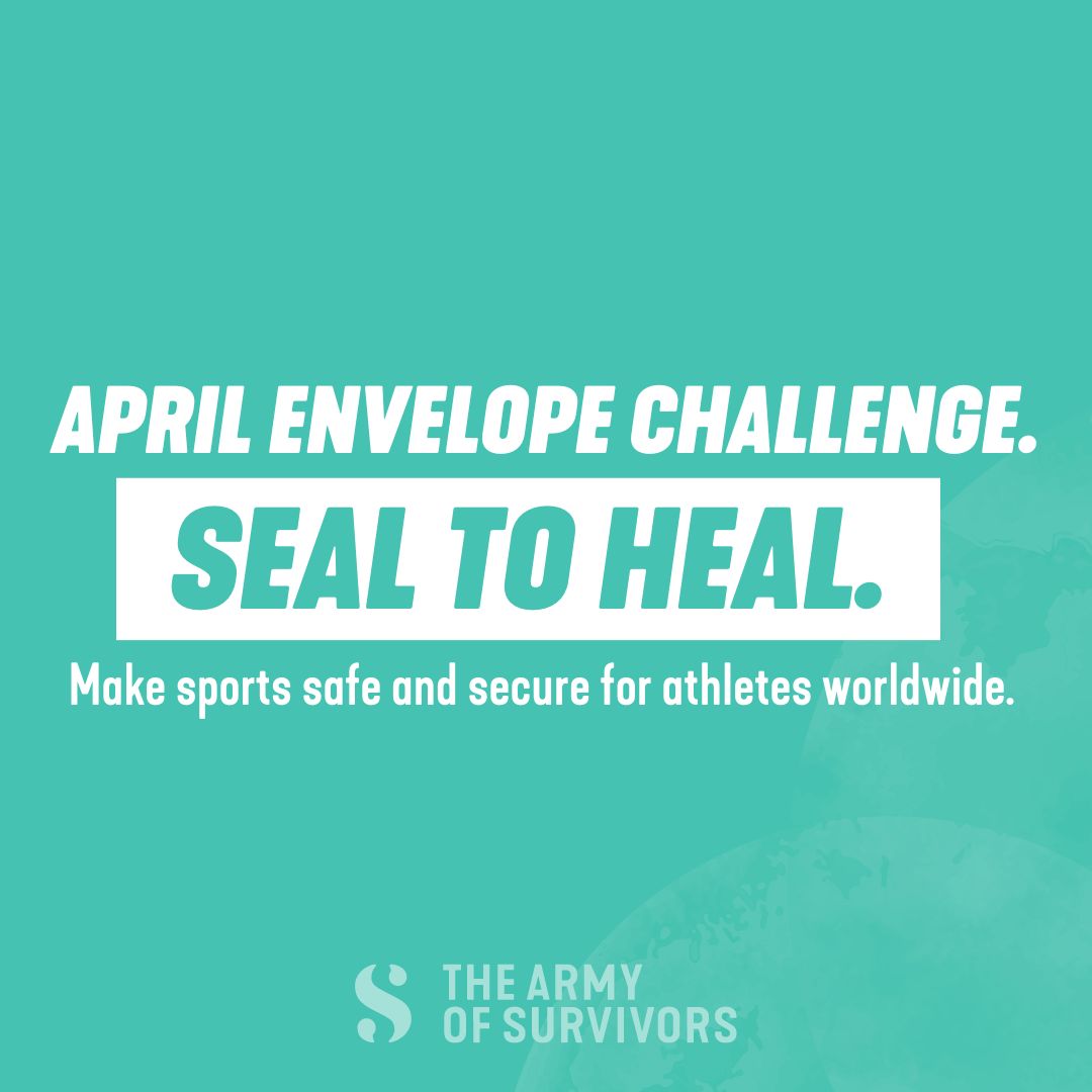 The Army of Survivors April Envelope Challenge:  Seal to Heal by April 30!
Make sports safe and secure for athletes worldwide by donating today! 💙

Click here to get started: mycreativeshop.com/give/the-army/…