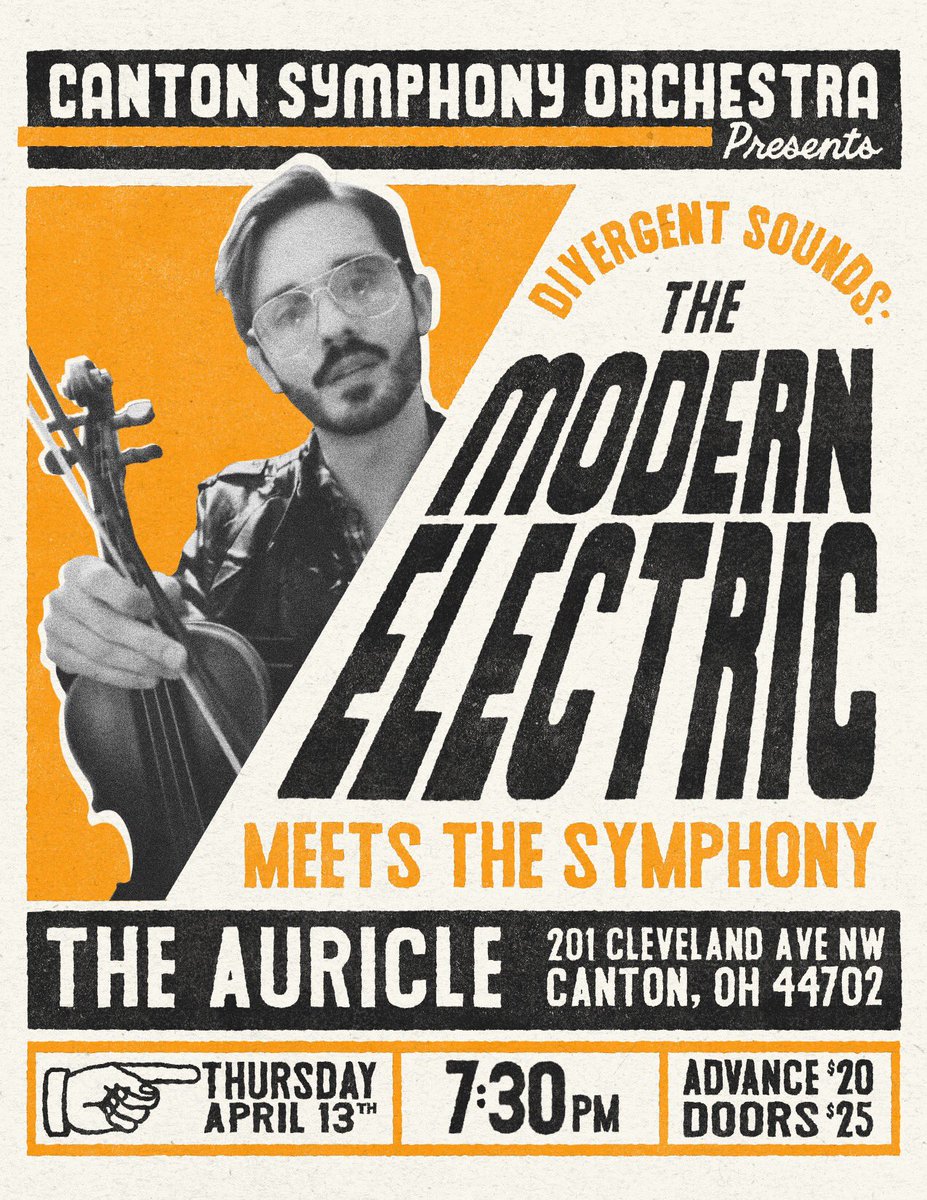 modern_electric's tweet photo. [SHOW] 🎻This will be one of the 
most unique shows we ever play. See us with a live 
string quartet. The Modern Electric x 
Canton Symphony Orchestra! 
.
🎟: https://t.co/ZD5StWSUZA https://t.co/DJyWlmXaaj
