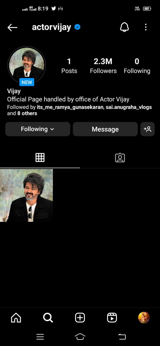 Sivachitradev's tweet photo. நான் ஃபாலோ பண்ணிட்டேன்
அப்போ நீங்க இன்னும் ஃபாலோ பண்ண‌லயா உடனே பண்ணுங்க
#actorVijay_insdagram 
#welcometoinsda
#Thalapathy
#New_Account 
#first_story 
❤️❤️❤️ https://t.co/CHcaDCvEzZ