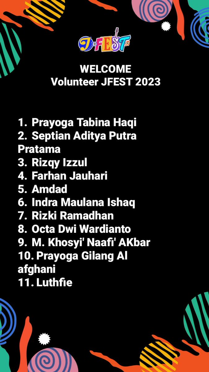 jemberfestival's tweet photo. Welcome Volunteer JFEST 2023 https://t.co/Z6VMuRWcnj