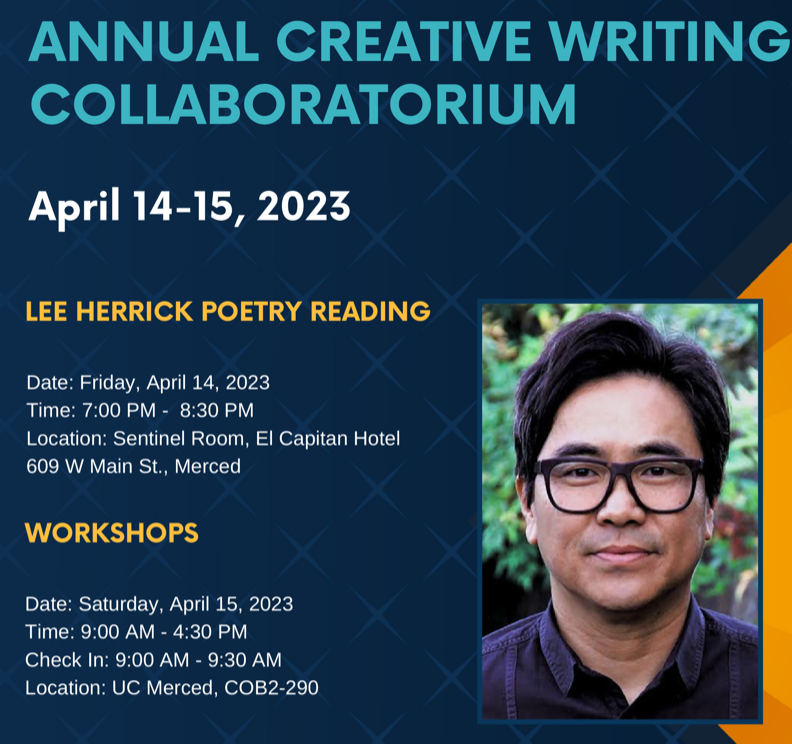 UCMMWP's tweet image. Don't miss out! Details/registration: centerforhumanities.ucmerced.edu/form/ucm-cfh-g…

Don't miss out! #ucm #ucmmwp #writing #LeeHerrick