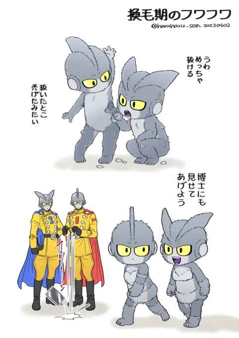 #フワフワのガンマ換毛期のフワフワ 