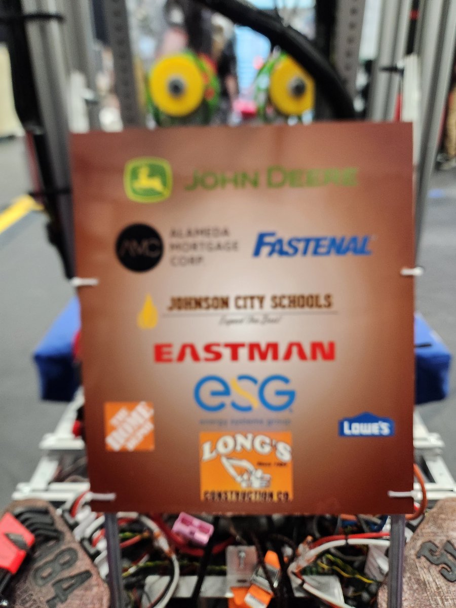 Thank you <a href="/JohnDeere/">John Deere USA</a> <a href="/EastmanChemCo/">Eastman Chemical Co.</a> <a href="/FastenalCompany/">Fastenal Company</a> <a href="/EnergySystemsIG/">ESIG</a> <a href="/AlamedaMortgage/">Alameda Mortgage Corporation</a> <a href="/Lowes/">Lowe's</a> <a href="/HomeDepot/">The Home Depot</a> for your support of <a href="/3984Topper/">Topper Robotics 3984</a> We had unprecedented success this year because of your support! <a href="/KDBailey73/">Keith Bailey</a>