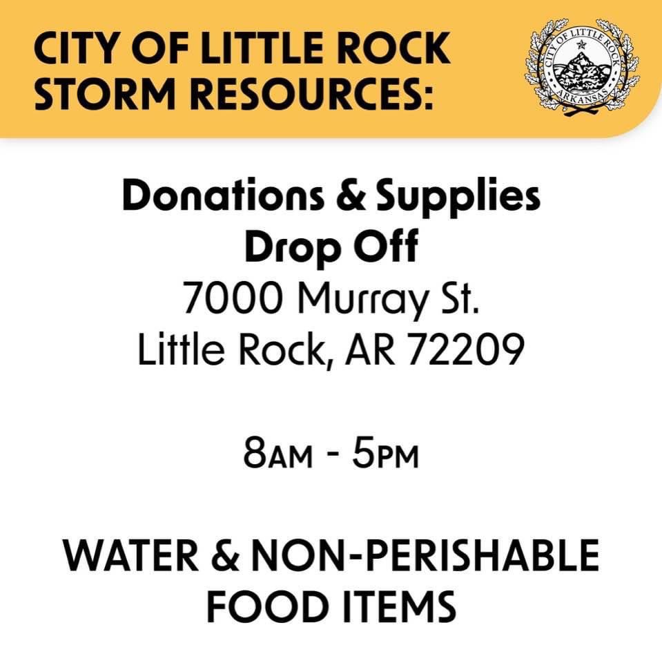 AR_Emergencies's tweet photo. Here is information on donation drop off locations that we know of at this time.  Feel free to share.  Thanks! https://t.co/RMdH2I0wvF