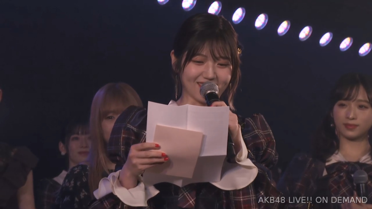 岡田奈々 直筆メッセージカード AKB48 2枚セット 記念公演