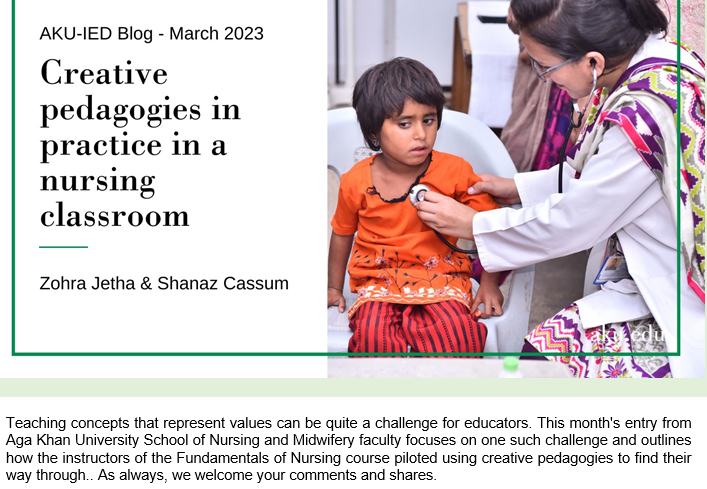 ShanazCassum's tweet photo. Humbled to share our blog on "Creative pedagogies in practice in a nursing classroom" https://t.co/d0f0rRYqr7 https://t.co/SU2dBL1maW