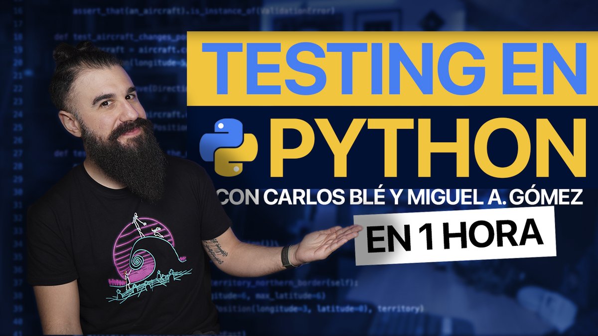 MoureDev's tweet photo. El testing... ese gran olvidado.

Gracias a @carlosble y @sw_crafters podemos seguir aprendiendo Python con este taller de introducción al testing desde cero de más de una hora.

▶️ https://t.co/WsZUITIzbM https://t.co/enpo6Jw8pc