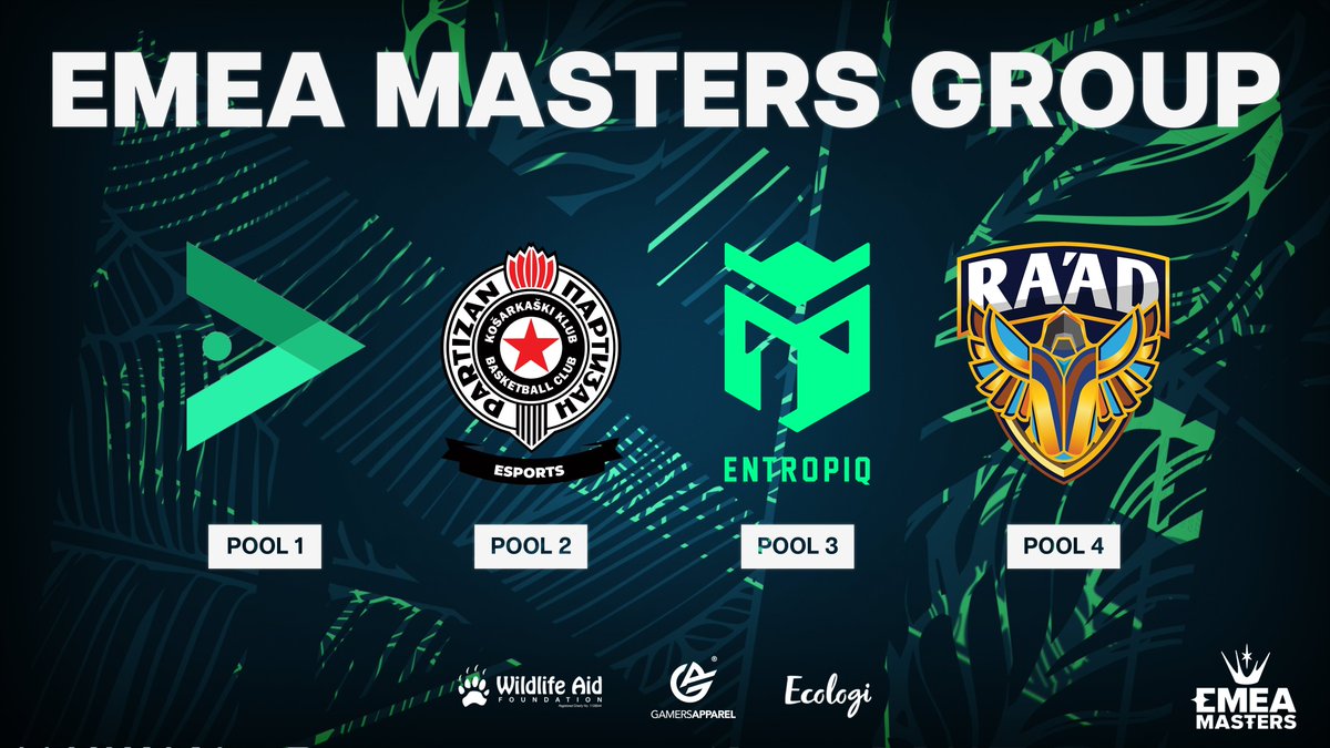VerdantEC's tweet photo. Our @EMEAmasters Group has just been announced! 👀
We'll be facing off against:
Partizan Esports
Entropiq
RA'AD
If the NLC taught us anything, there are two obvious teams qualifying from this group am I right @RiddleEsports? #GreenBuff
#ThriveByNature🌿 https://t.co/x7aezG8Ll6