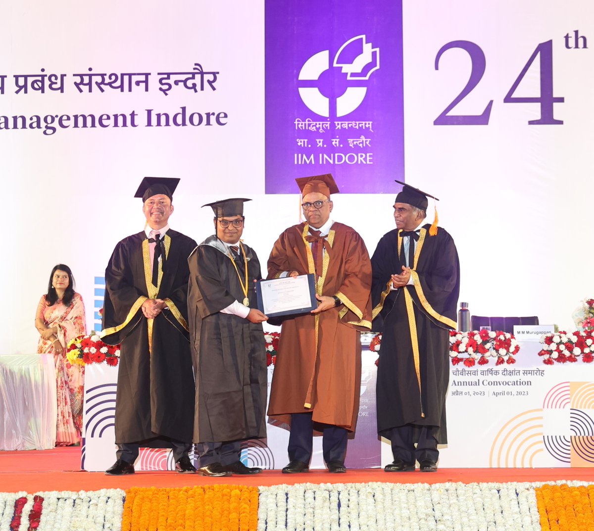IIM_I's tweet photo. Anshul Khare, we congratulate you on securing the #IIMIndore Gold Medal for Scholastic Performance Rank 1 in PGPMX Batch 14! Your outstanding academic achievements & commitment to excellence make you a shining example for all! (2/2)
#IIMIat26 #24thConvocation #ExecutiveMBA https://t.co/hJsTSBaNMd