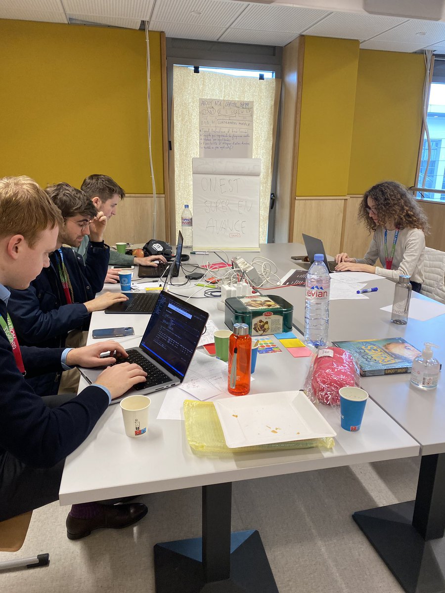Genopole's tweet photo. Jour 2 - Du #hackathond4gen ! 🚀
Dernières heures pour les équipes avant de présenter au jury leur projet à 14h30 ! ⏳
#hackathon https://t.co/aGOAfVwQ1i