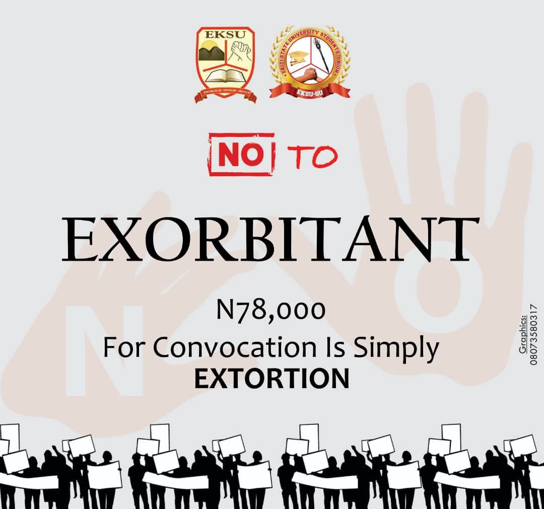 Sunnyj94's tweet photo. #StopTheExtortionNow
#NoToExorbitantConvocationfee
#SaveEKSU https://t.co/cFw96MnPVM